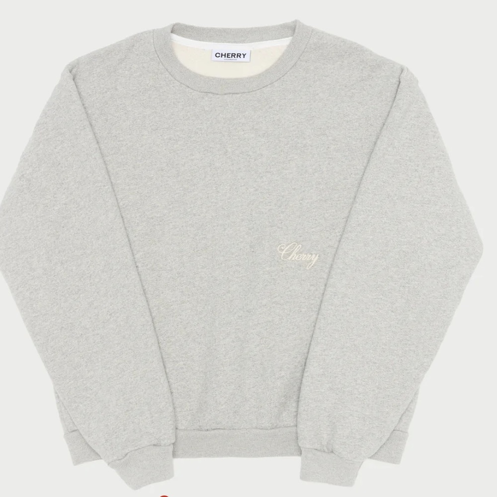 Cherry LA Classic Crew Thick & Warm Sweatshirt in Heather gray grey size large